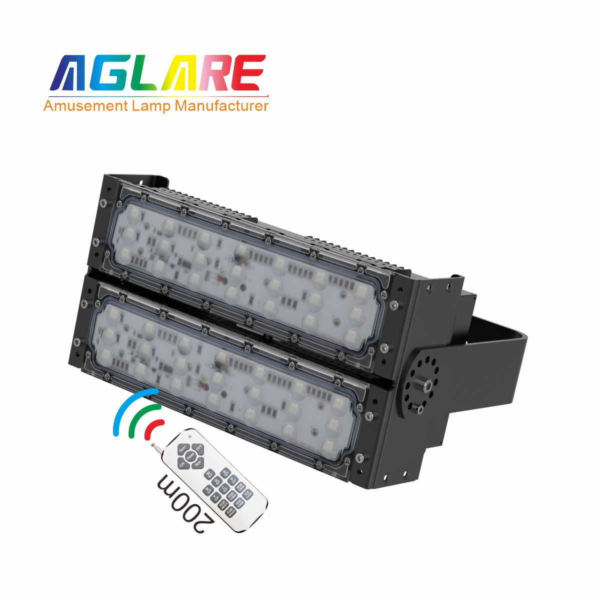 100W LED彩色泛光灯 RGB投光灯带？仄